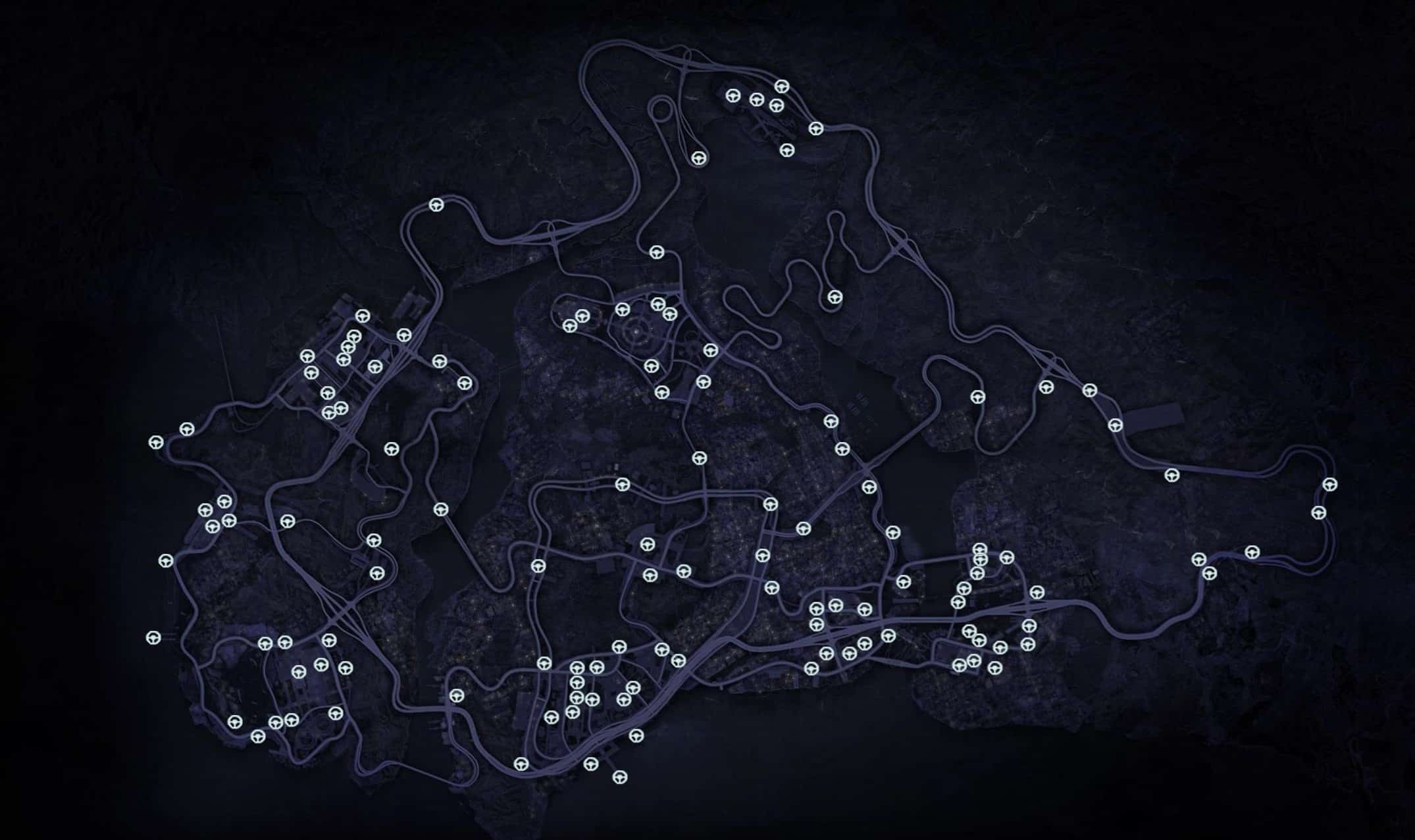 car locations nfs most wanted 2012