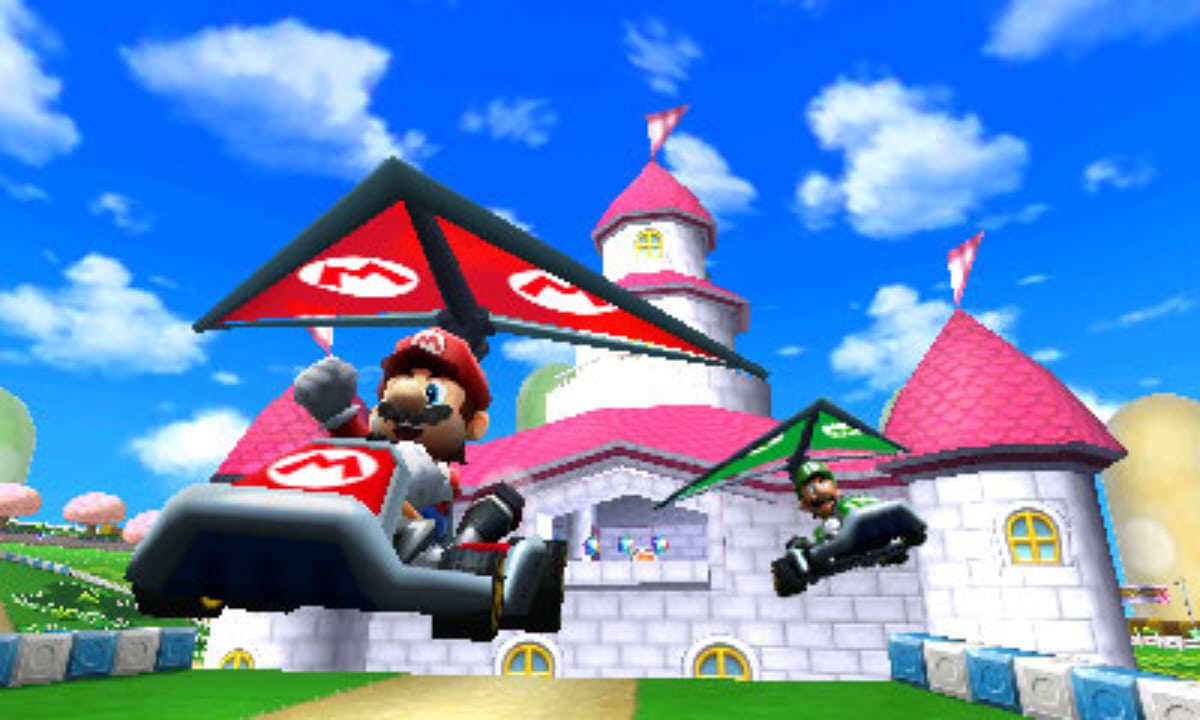 Mario Kart 7 Peach Castle Screenshot - 1200 x 720 jpeg 393kB