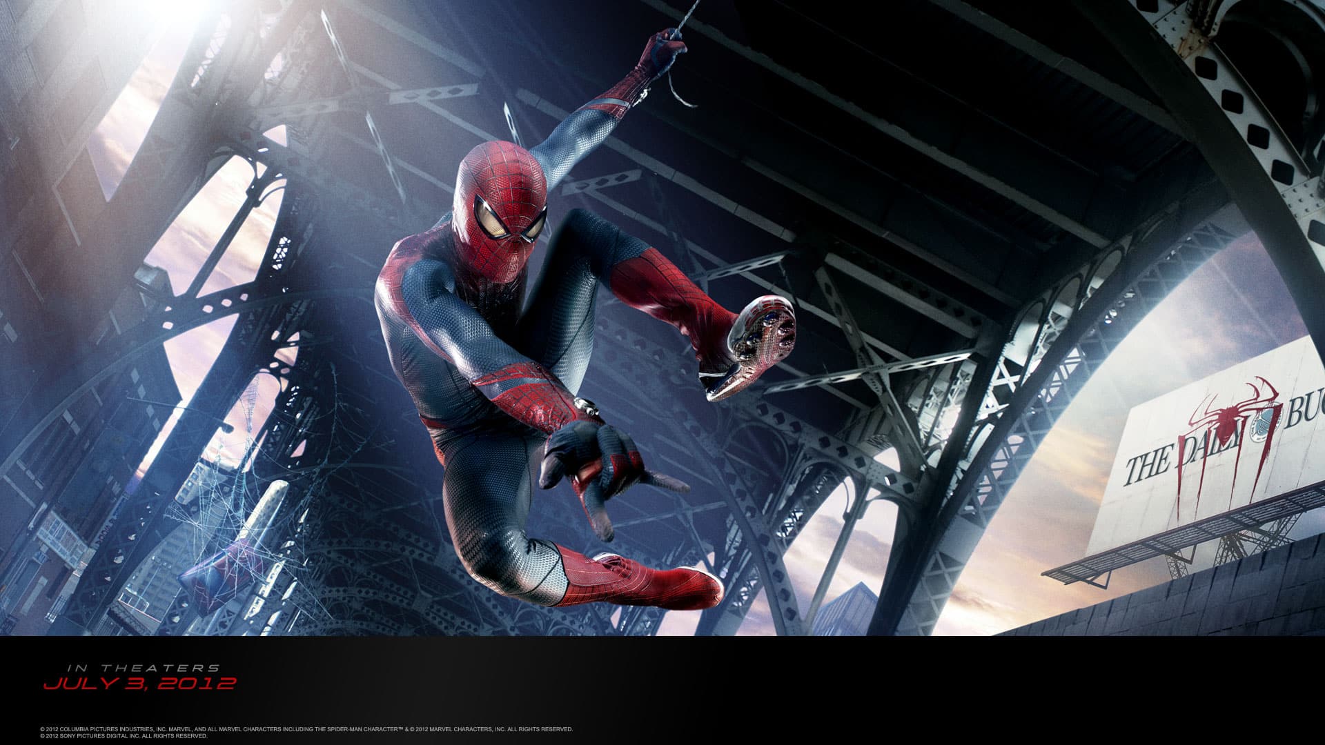 The Amazing Spider Man 2012 Bridge Swing Wallpaper