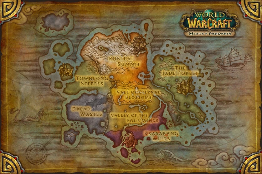 World of Warcraft: Mists of Pandaria Map