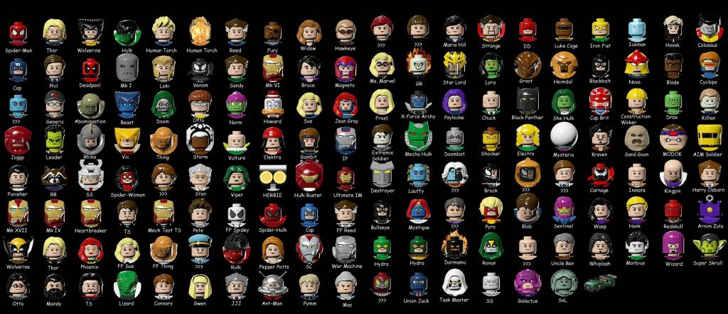 lego avengers names