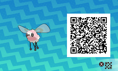 Pokemon Sun and Moon Shiny Cutiefly QR Code