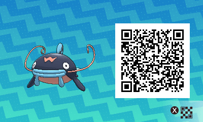 Pokemon Sun and Moon Shiny Whiscash QR Code - 400 x 240 png 62kB