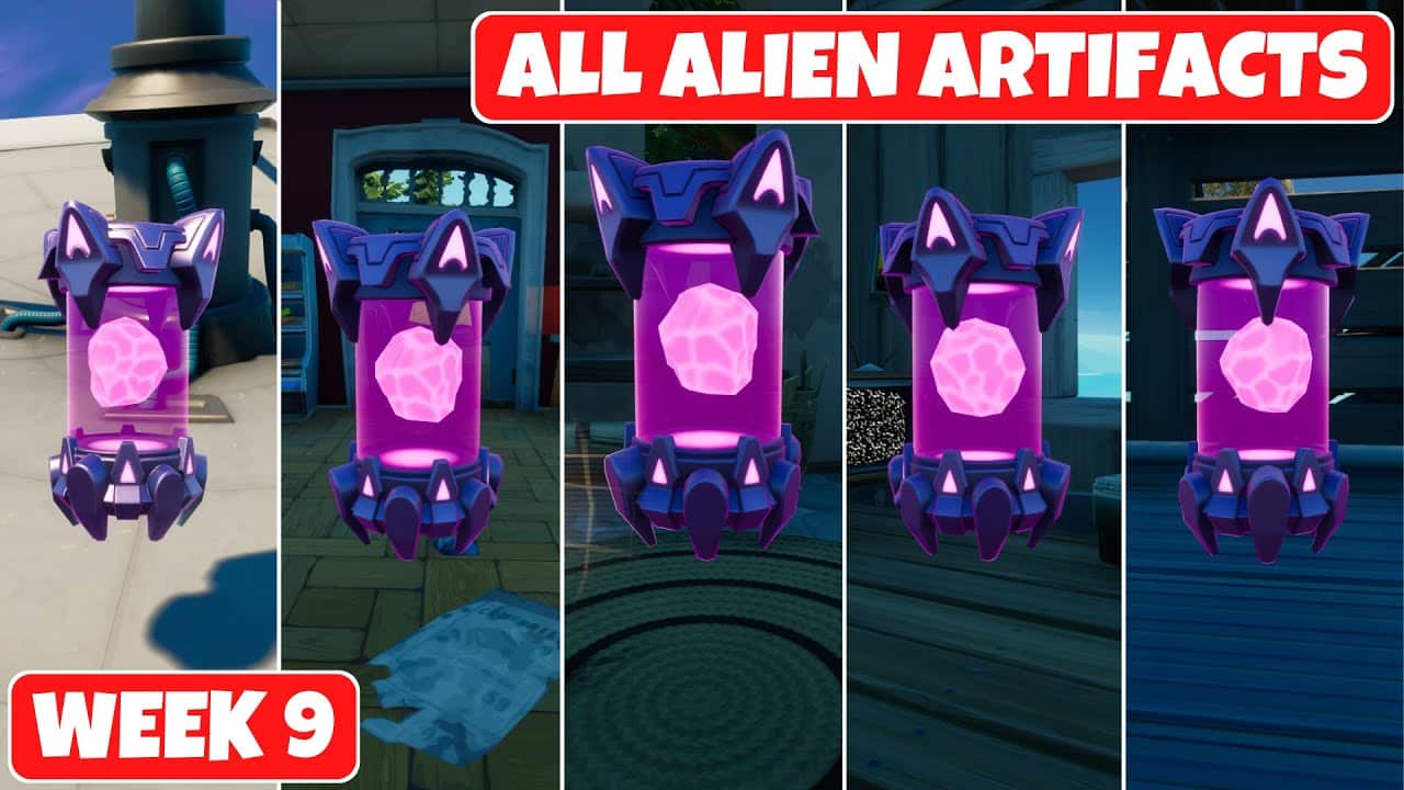 Fortnite Chapter 2 Season 7 Week 9 Alien Artifacts Locations Guide Video Games Blogger